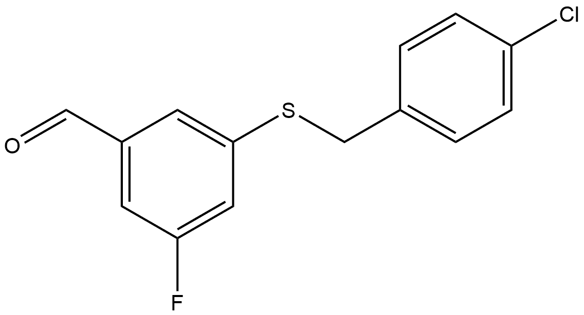 3-[[(4-Chlorophenyl)methyl]thio]-5-fluorobenzaldehyde 结构式