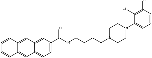 2-Anthracenecarboxamide, N-[4-[4-(2,3-dichlorophenyl)-1-piperazinyl]butyl]- 结构式