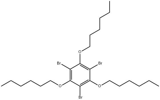 Benzene, 1,3,5-tribromo-2,4,6-tris(hexyloxy)- 结构式