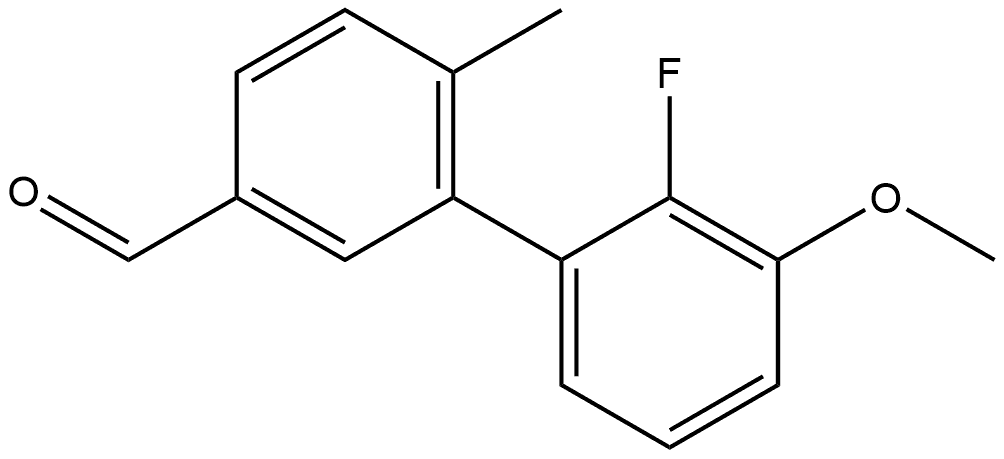 2'-Fluoro-3'-methoxy-6-methyl[1,1'-biphenyl]-3-carboxaldehyde 结构式