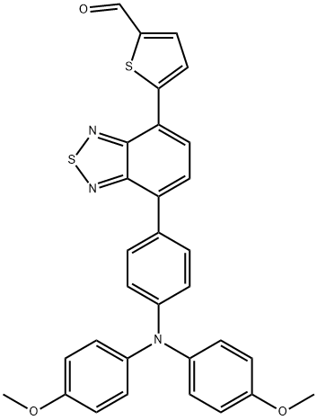 5-[7-[4-[BIS(4-METHOXYPHENYL)AMINO]PHENYL]-2,1,3-BENZOTHIADIAZOL-4-YL]-2-THIOPHENECARBOXALDEHYDE 结构式