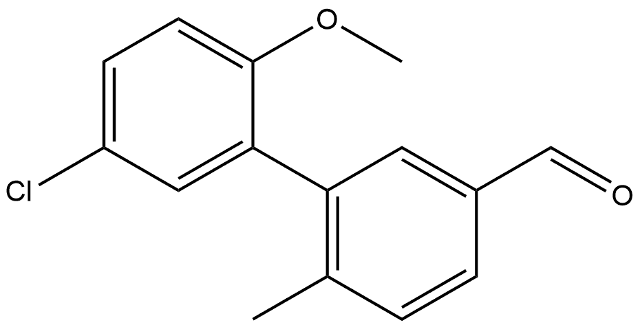 5'-Chloro-2'-methoxy-6-methyl[1,1'-biphenyl]-3-carboxaldehyde 结构式