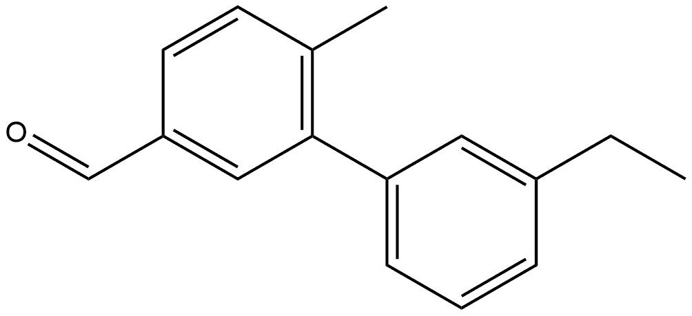 3'-Ethyl-6-methyl[1,1'-biphenyl]-3-carboxaldehyde 结构式