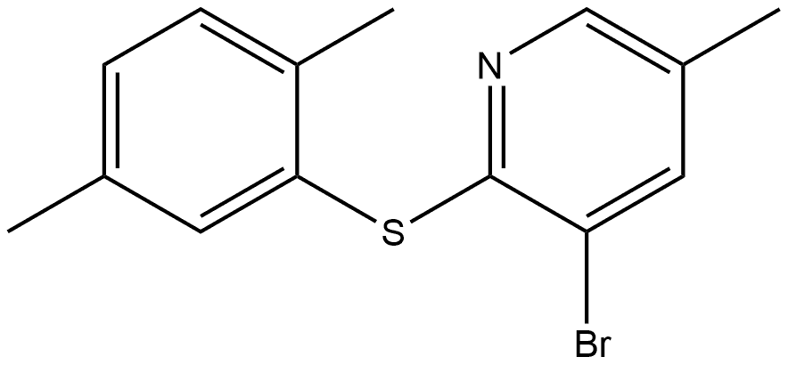 3-Bromo-2-[(2,5-dimethylphenyl)thio]-5-methylpyridine 结构式