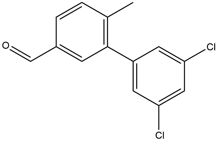 3',5'-Dichloro-6-methyl[1,1'-biphenyl]-3-carboxaldehyde 结构式