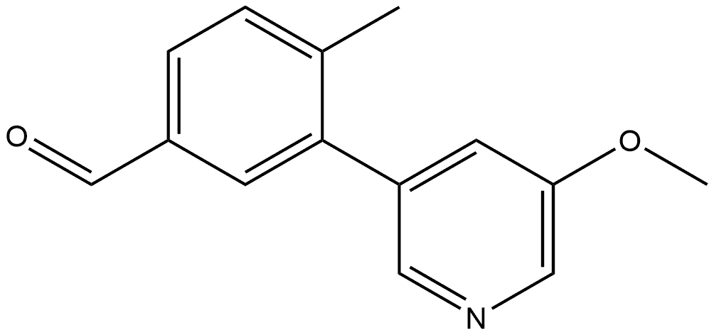 3-(5-Methoxy-3-pyridinyl)-4-methylbenzaldehyde 结构式