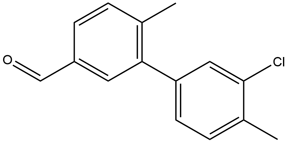 3'-Chloro-4',6-dimethyl[1,1'-biphenyl]-3-carboxaldehyde 结构式