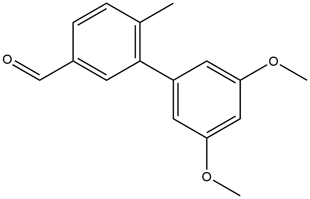 3',5'-Dimethoxy-6-methyl[1,1'-biphenyl]-3-carboxaldehyde 结构式