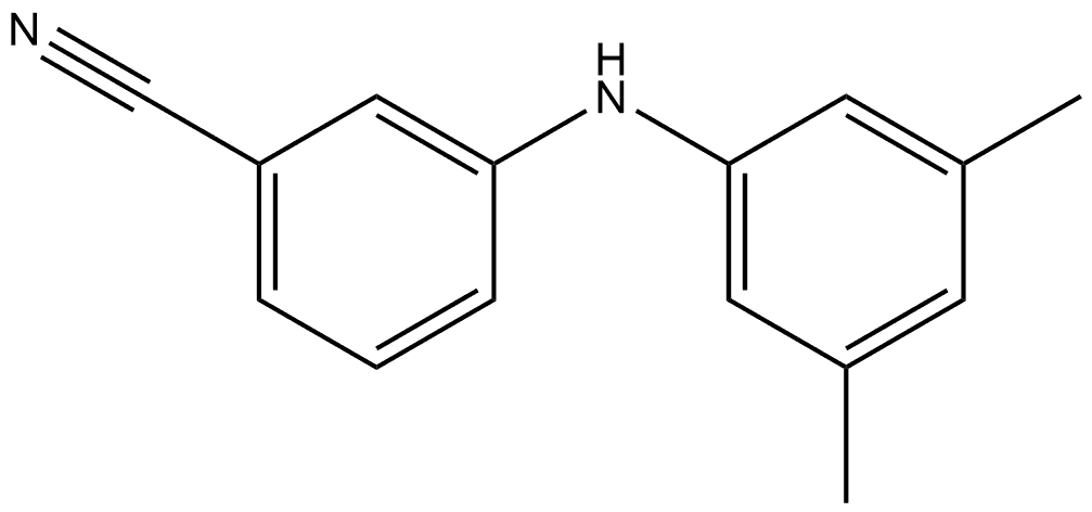 3-[(3,5-Dimethylphenyl)amino]benzonitrile 结构式