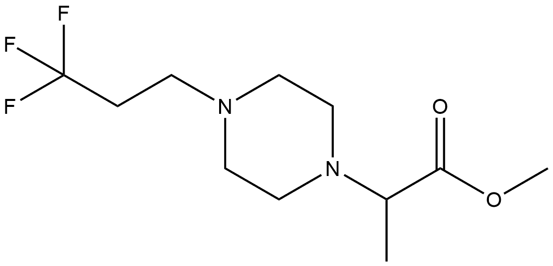 methyl 2-[4-(3,3,3-trifluoropropyl)piperazin-1-yl]propanoate 结构式