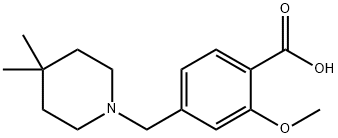 4-((4,4-二甲基哌啶-1-基)甲基)-2-甲氧基苯甲酸 结构式