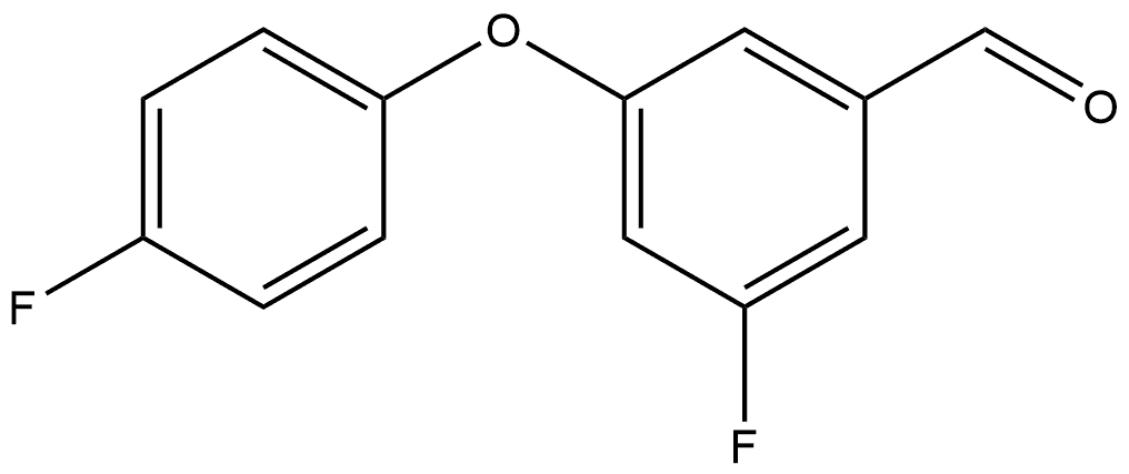 3-Fluoro-5-(4-fluorophenoxy)benzaldehyde 结构式