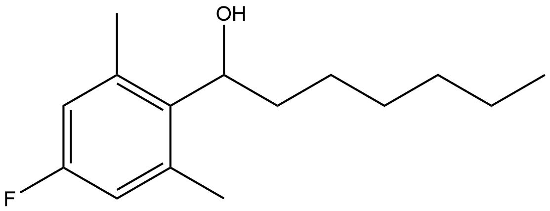 4-Fluoro-α-hexyl-2,6-dimethylbenzenemethanol 结构式