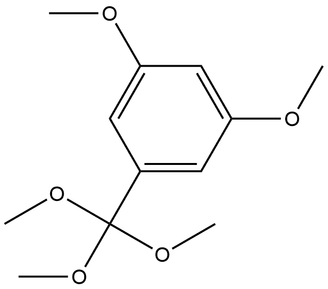 1,3-二甲氧基-5-(三甲氧基甲基)苯 结构式