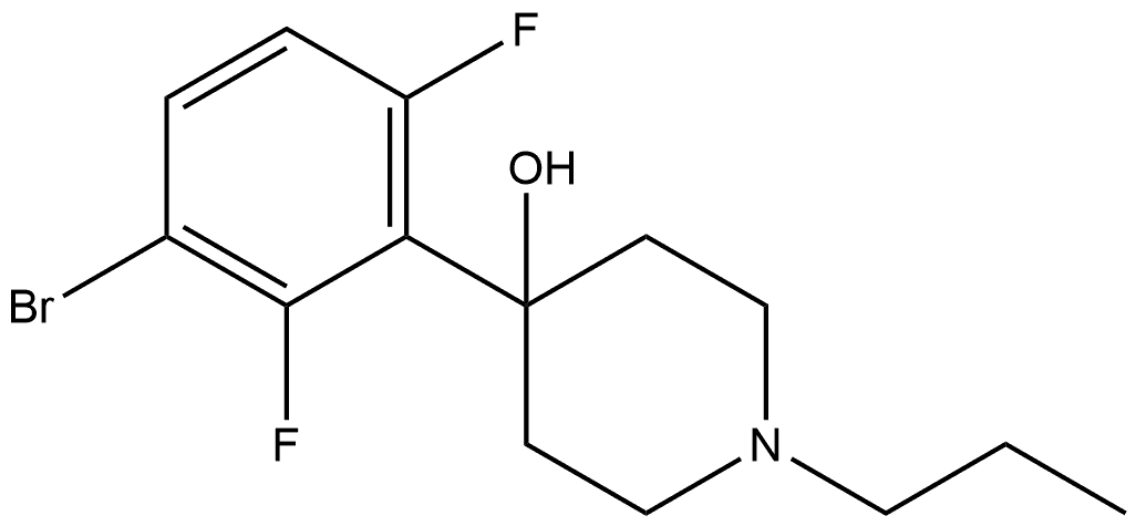 4-(3-Bromo-2,6-difluorophenyl)-1-propyl-4-piperidinol 结构式