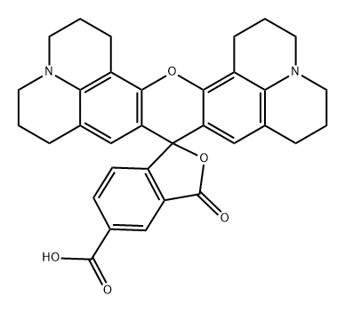 Spiro[isobenzofuran-1(3H),9'-[1H,5H,9H,11H,15H]xantheno[2,3,4-ij:5,6,7-i'j']diquinolizine]-5-carboxylic acid, 2',3',6',7',12',13',16',17'-octahydro-3-oxo- (9CI) 结构式