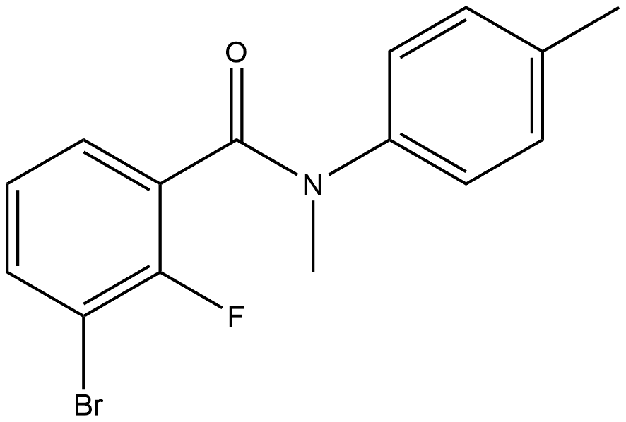 3-Bromo-2-fluoro-N-methyl-N-(4-methylphenyl)benzamide 结构式