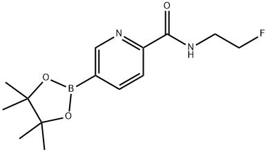 6-[(2-氟乙基)氨基甲酰基]吡啶-3-硼酸频哪醇酯 结构式