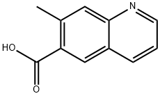 7-甲基喹啉-6-甲酸 结构式