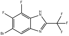 6-Bromo-4,5-difluoro-2-(trifluoromethyl)-1H-benzimidazole 结构式