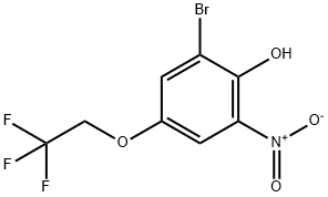 2-Bromo-6-nitro-4-(2,2,2-trifluoroethoxy)phenol 结构式