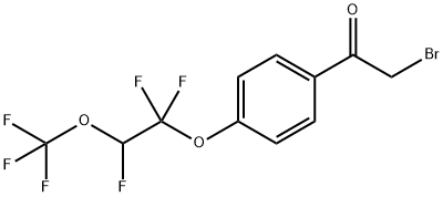 4-[1,1,2-Trifluoro-2-(trifluoromethoxy)ethoxy]phenacyl bromide 结构式