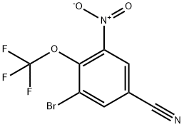 3-Bromo-5-nitro-4-(trifluoromethoxy)benzonitrile 结构式