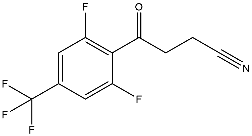 2,6-Difluoro-4-(trifluoromethyl)phenacylacetonitrile 结构式