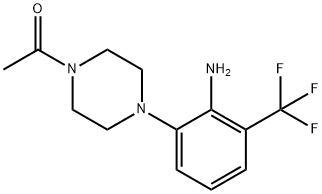 2-(4-Acetylpiperazin-1-yl)-6-(trifluoromethyl)aniline 结构式