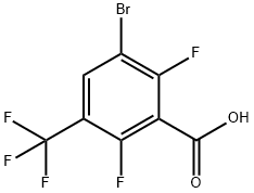 3-Bromo-2,6-difluoro-5-(trifluoromethyl)benzoic acid 结构式