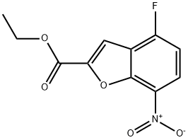 Ethyl 4-fluoro-7-nitrobenzo[b]furan-2-carboxylate 结构式
