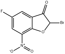 2-Bromo-5-fluoro-7-nitrobenzo[b]furan-3(2H)-one 结构式