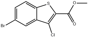 5-溴-3-氯苯并[B]噻吩-2-羧酸甲酯 结构式