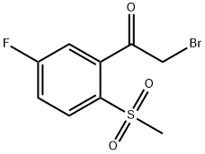 5-Fluoro-2-(methylsulphonyl)phenacyl bromide 结构式