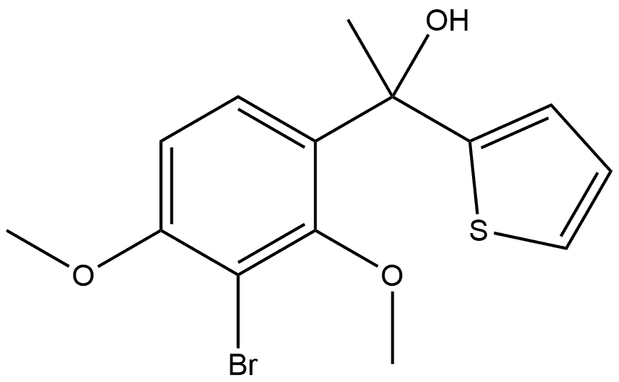 α-(3-Bromo-2,4-dimethoxyphenyl)-α-methyl-2-thiophenemethanol 结构式