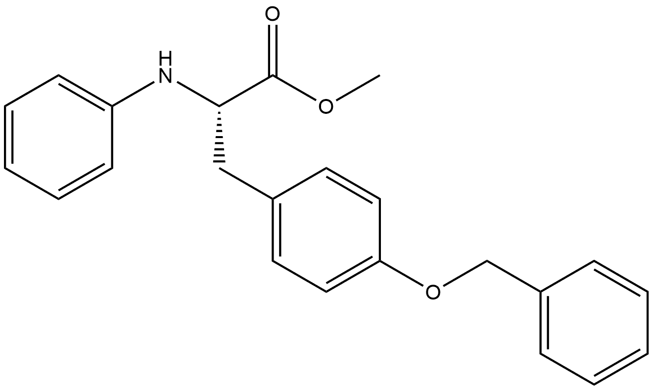 N-Phenyl-O-(phenylmethyl)-L-tyrosine methyl ester 结构式