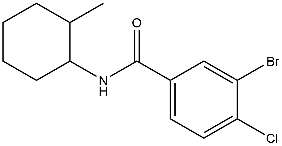 3-Bromo-4-chloro-N-(2-methylcyclohexyl)benzamide 结构式