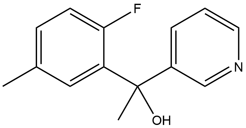 α-(2-Fluoro-5-methylphenyl)-α-methyl-3-pyridinemethanol 结构式