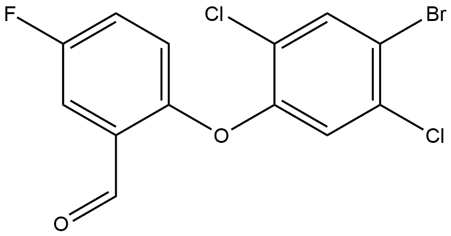 2-(4-Bromo-2,5-dichlorophenoxy)-5-fluorobenzaldehyde 结构式