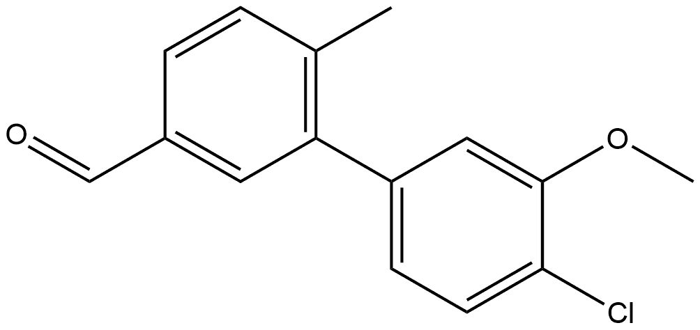 4'-Chloro-3'-methoxy-6-methyl[1,1'-biphenyl]-3-carboxaldehyde 结构式