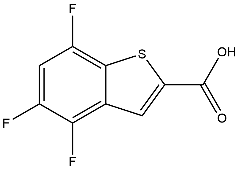 4,5,7-三氟苯并噻吩-2-甲酸 结构式