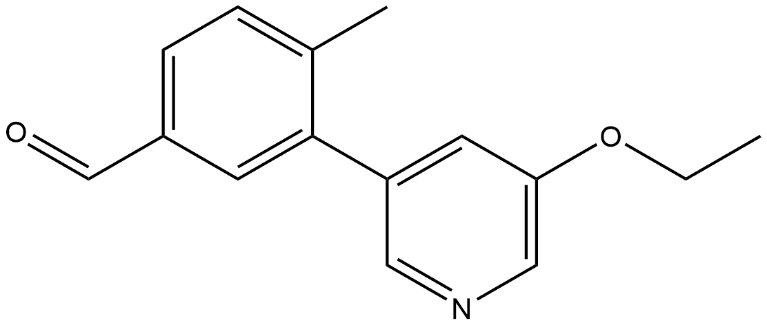 3-(5-Ethoxy-3-pyridinyl)-4-methylbenzaldehyde 结构式