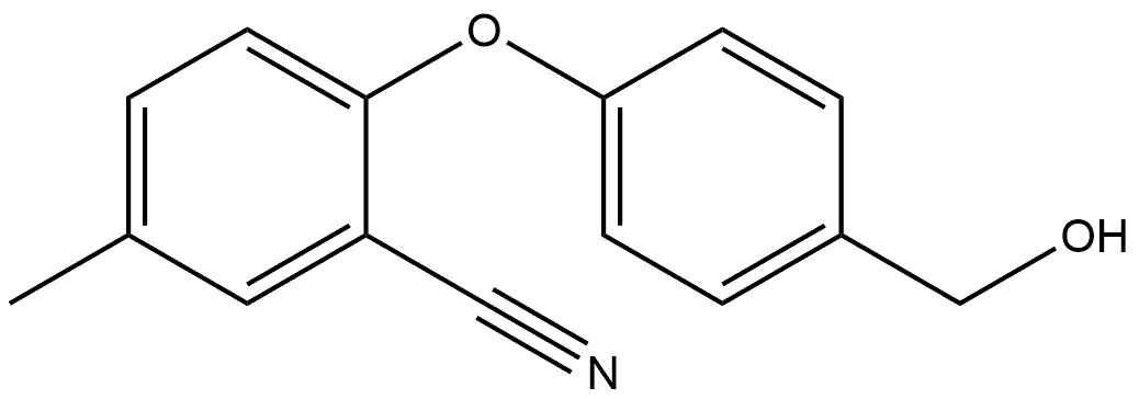 2-[4-(Hydroxymethyl)phenoxy]-5-methylbenzonitrile 结构式
