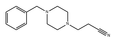 1-Piperazinepropanenitrile, 4-(phenylmethyl)- 结构式