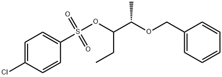 Benzenesulfonic acid, 4-chloro-, (2S)-1-ethyl-2-(phenylmethoxy)propyl ester 结构式