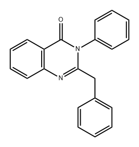 4(3H)-喹唑啉酮,3-苯基-2-(苯基甲基) 结构式