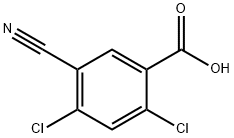 2,4-二氯-5-氰基苯甲酸 结构式