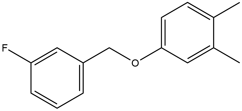 4-[(3-Fluorophenyl)methoxy]-1,2-dimethylbenzene 结构式