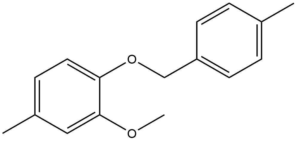 2-Methoxy-4-methyl-1-[(4-methylphenyl)methoxy]benzene 结构式