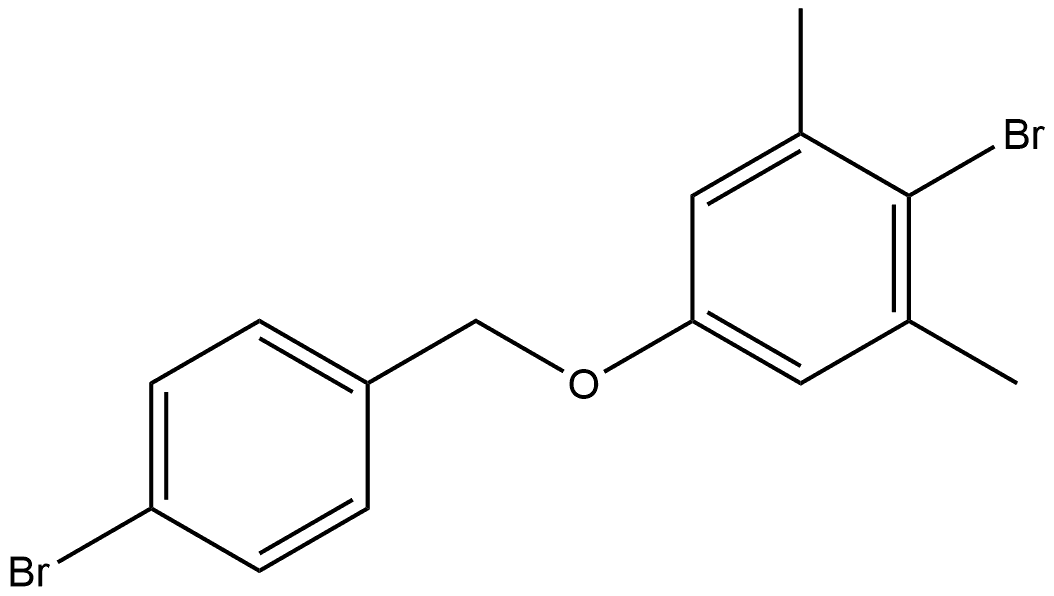 2-Bromo-5-[(4-bromophenyl)methoxy]-1,3-dimethylbenzene 结构式